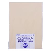 ミューズ 色上パック 色上質紙 厚口 B4 100枚入 肌 300283 1セット(1パック×2)（直送品）