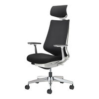 【無料引取付】【組立設置込】コクヨ デュオラ2 ヘッドレスト アルミ肘 ホワイトグレー×ブラック C08-P320CU-WE6E61 1脚（直送品）