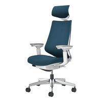 【無料引取付】【組立設置込】コクヨ デュオラ2 ヘッドレスト 可動肘 ホワイトグレー×ネイビー C08-P330CW-WT7T71 1脚（直送品）