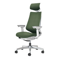 【無料引取付】【組立設置込】コクヨ デュオラ2 ヘッドレスト 可動肘 白×ディープグリーン C08-P330CW-WQ6Q61 1脚（直送品）