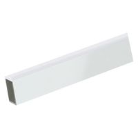 ハイロジック アルミ角パイプ 2.0×20×20mm 長さ1m ホワイト 1セット(4本入)（直送品）