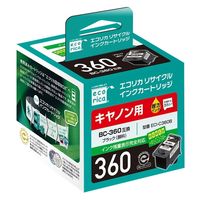 エコリカ キヤノン（Canon）用 リサイクルインク ECI-C360B ブラック 1個