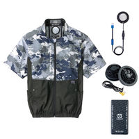 コーコス信岡  G244420  ボルトクール ＬＩＴＥ＋　ペルチェ　半袖ブルゾン　セット グレーカモ XXL 1セット（直送品）