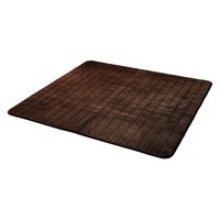 AQUA モフア プレミアムマイクロファイバー キルトラグ 1850×2350mm ブラウン 22055206 1枚（直送品）