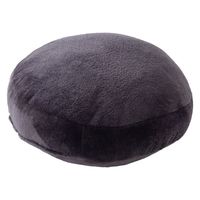 AQUA モフア プレミアムマイクロファイバー ラウンドクッション 380×380mm チャコールグレー 50676I68 1枚（直送品）