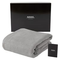 AQUA NIKKE×Niceday シルク100%(毛羽部分) 毛布 (NT) 1400×2000mm グレー 56460113 1枚（直送品）