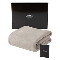 AQUA NIKKE×Niceday シルク100%(毛羽部分) 毛布 (NT) 1400×2000mm グレージュ 564601N8 1枚（直送品）