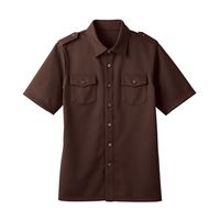 ボストン商会 男女兼用ニットシャツ チャ LL 00102 1枚 64-9064-57（直送品）