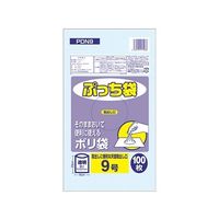 王子アドバ ぷっち袋 9号 透明 1ケース(100枚/冊×10冊×14パック) PDN9 1箱(14000枚) 61-6426-11（直送品）
