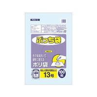 王子アドバ ぷっち袋 13号 透明 1ケース(100枚/冊×10冊×6パック) PDN13 1箱(6000枚) 61-6426-15（直送品）