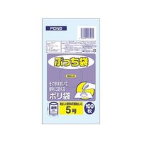 王子アドバ ぷっち袋 5号 透明 1ケース(100枚/冊×10冊×14パック) PDN5 1箱(14000枚) 61-6426-07（直送品）