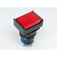 共立電子産業 照光式プッシュスイッチ 長方形 モーメンタリ 赤色 12V 65-9235-02 1個（直送品）