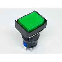 共立電子産業 照光式プッシュスイッチ 長方形 モーメンタリ 緑色 12V 65-9235-03 1個（直送品）