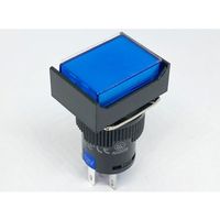 共立電子産業 照光式プッシュスイッチ 長方形 モーメンタリ 青色 12V 65-9235-04 1個（直送品）