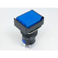 共立電子産業 照光式プッシュスイッチ 長方形 オルタネイト 青色 12V 65-9235-08 1個（直送品）