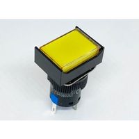共立電子産業 照光式プッシュスイッチ 長方形 オルタネイト 黄色 12V 65-9235-09 1個（直送品）