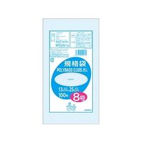 オルディ ポリバック規格袋0.025 #8 透明 1ケース(100枚/冊×10冊×6パック) L025-8 1箱(6000枚) 61-6426-25（直送品）