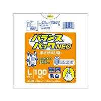 オルディ バランスパックネオ手提袋L乳白 1ケース(100枚×20パック) BP-NTPL-100 1箱(2000枚) 61-6425-73（直送品）