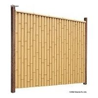 タカショー エバー9型セット(エバー丸竹セット) 60角枯焼杉角柱 追加1800 (両面) 洗いアオ竹 11959200 1組（直送品）