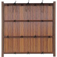 タカショー エコ竹清水垣27型セット 75角真竹角柱 22φ 新ゴマ竹