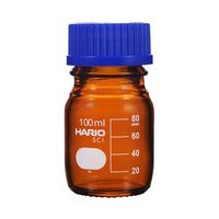 HARIO 耐熱ねじ口瓶(液切れリング付き) 茶 100mL 10本入 NBB-100-SCI 1箱(10本) 64-0916-81（直送品）