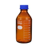 HARIO 耐熱ねじ口瓶(液切れリング付き) 茶 1000mL 10本入 NBB-1L-SCI 1箱(10本) 64-0916-84（直送品）