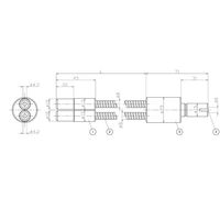 ケンコー・トキナー 2分岐ライトガイド 500mm φ6 FG6B-500FR 1個 67-4572-73（直送品）
