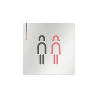 フジタ 室名札 アルミ板150角 会社向け グレーピンク トイレ AL-1515 OB-NT1-0102 1枚 64-7729-53（直送品）