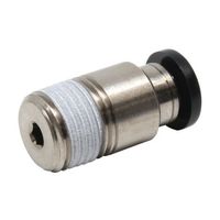 日本ピスコ チューブフィッティング 六角穴付ストレート チューブ4 接続口径R1/8 POC4-01 1個 61-1907-53（直送品）