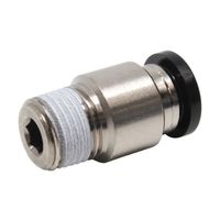 日本ピスコ チューブフィッティング 六角穴付ストレート チューブ6 接続口径R1/8 POC6-01 1個 61-1907-56（直送品）