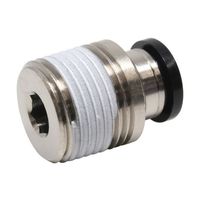 日本ピスコ チューブフィッティング 六角穴付ストレート チューブ8 接続口径R3/8 POC8-03 1個 61-1907-60（直送品）