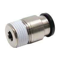 日本ピスコ チューブフィッティング 六角穴付ストレート チューブ10 接続口径R3/8 POC10-03 1個 61-1907-63（直送品）