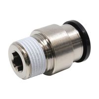 日本ピスコ チューブフィッティング 六角穴付ストレート チューブ12 接続口径R3/8 POC12-03 1個 61-1907-65（直送品）