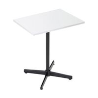 アズワン カフェテーブル W50×D60cm 天板:ホワイト 脚:ブラック 65-9074-36 1台（直送品）
