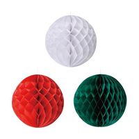 アズワン ペーパーハニカムボール 白/緑/赤 3種類×2個入 65-8118-13 1セット(6個)（直送品）