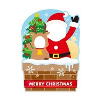 アズワン サンタ&トナカイ クリスマス顔出しパネル 2人用 65-8118-27 1セット（直送品）