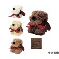 アズワン モコモコドッグタオルハンカチ 64個入 65-8118-57 1セット(64個)（直送品）