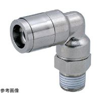 日本ピスコ チューブフィッティング ブラスエルボ チューブ8 ネジR3/8 ゴムHNBR KL803 1個 64-8581-13（直送品）