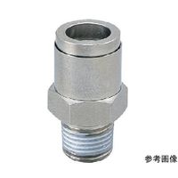 日本ピスコ チューブフィッティング ブラスストレート チューブ6 ネジR1/4 ゴムHNBR KC602 1個 64-8575-98（直送品）