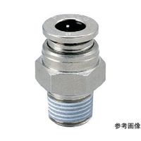 日本ピスコ チューブフィッティング ブラスストレート チューブ6 ネジR1/4 ゴムHNBR カバー無 KC6021 1個（直送品）