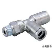 日本ピスコ チューブフィッティング ブラスブランチティ チューブ8 ネジR3/8 ゴムHNBR KD8-03 1個 64-8576-44（直送品）