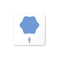 フジタ 室名札 白マットアクリル150角 病院向け ポップ 男子トイレ1 AC-1515 HA-IN1-0103 1枚 64-8876-90（直送品）