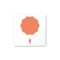 フジタ 室名札 白マットアクリル150角 病院向け ポップ 女子トイレ1 AC-1515 HA-IN1-0105 1枚 64-8876-92（直送品）