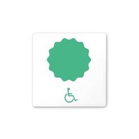 フジタ 室名札 白マットアクリル150角 病院向け ポップ 多目的トイレ1 AC-1515 HA-IN1-0107 1枚（直送品）