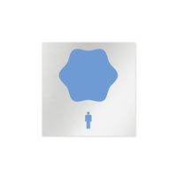 フジタ 室名札 アルミ板150角 病院向け ポップ 男子トイレ1 AL-1515 HB-IN1-0103 1枚 64-8877-11（直送品）