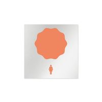 フジタ 室名札 アルミ板150角 病院向け ポップ 女子トイレ1 AL-1515 HB-IN1-0105 1枚 64-8877-13（直送品）