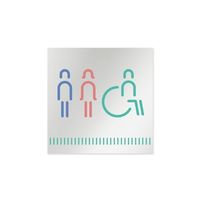 フジタ 室名札 アルミ板150角 病院向け Towelデザイン トイレ2 AL-1515 HB-NT2-0102 1枚 64-8877-90（直送品）