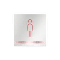 フジタ 室名札 アルミ板150角 病院向け Towelデザイン 女子トイレ2 AL-1515 HB-NT2-0106 1枚（直送品）