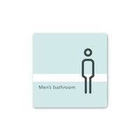 フジタ 室名札 白マットアクリル150角 病院向け ライン 男子トイレ2 AC-1515 HA-NH1-0104 1枚 64-8876-51（直送品）