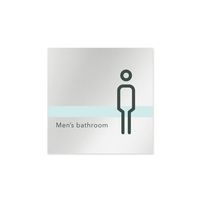 フジタ 室名札 アルミ板150角 病院向け ライン 男子トイレ1 AL-1515 HB-NH1-0103 1枚 64-8876-70（直送品）